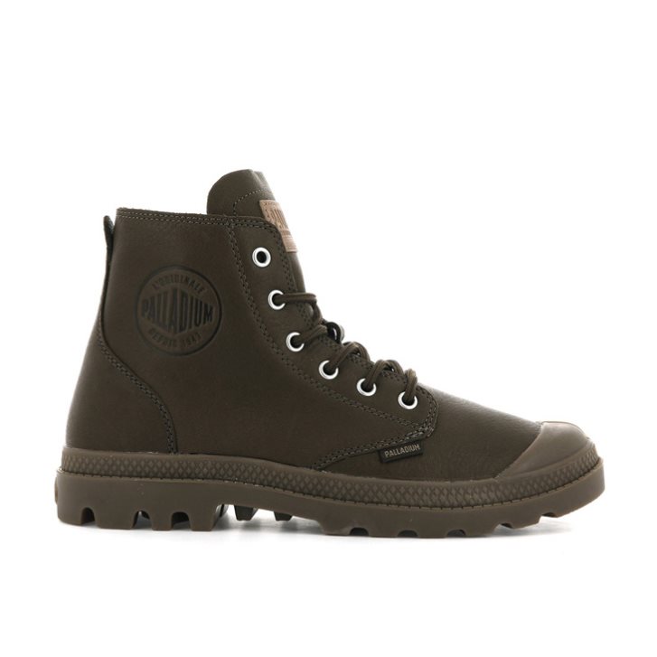 Bottes Palladium Pampa Hi Leather UL Femme Chocolat | FR XEV597J